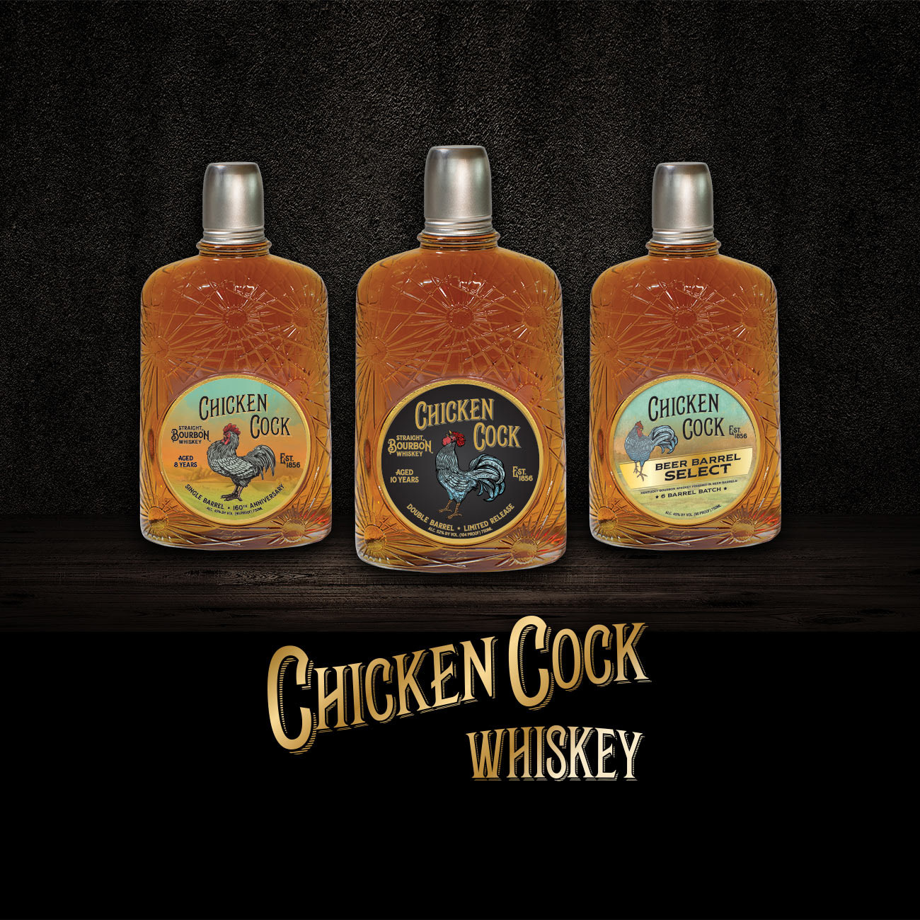 Chicken Cock Whiskey Beer Barrel Select