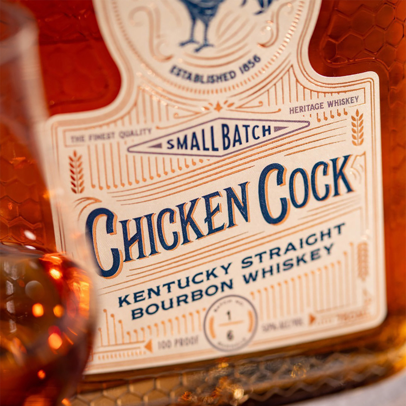 Chicken Cock Small Batch Whiskey.